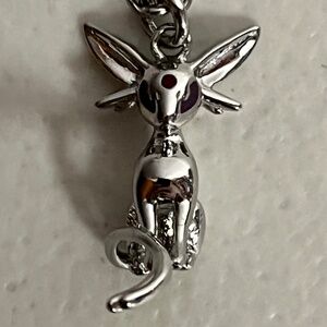 Espeon Pokemon Charm Pendant Adjustable Necklace Anime Chain Jewelry Pokie